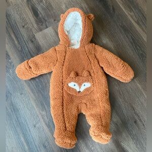 Fox fleece pram snowsuit